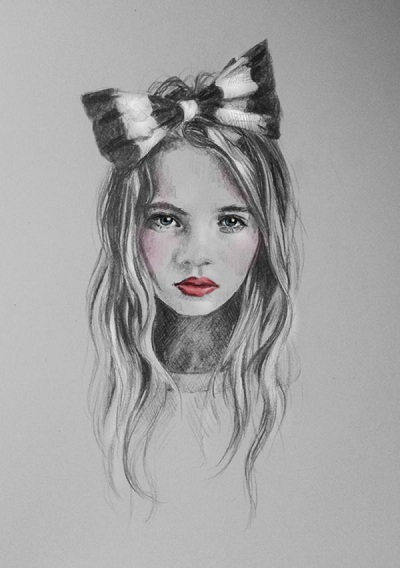 نقاشی از چهره دختر