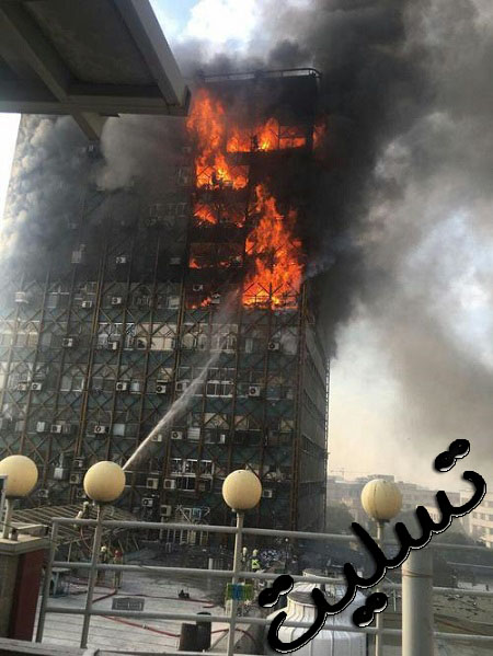  تصاویری از لحظه ی آتش گرفتن ساختمان پلاسکو