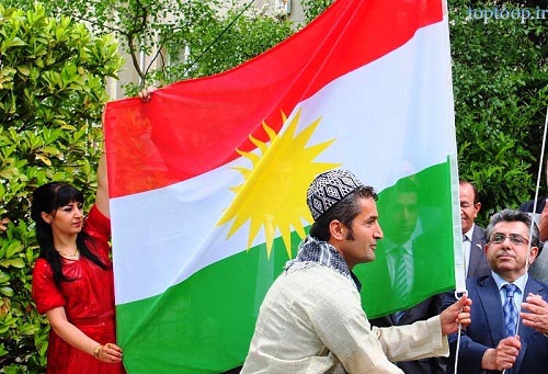 عکس زیبا از پرچم کردستان
