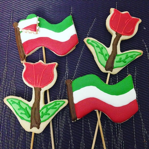 عکس نقاشی شده از پرچم ایران