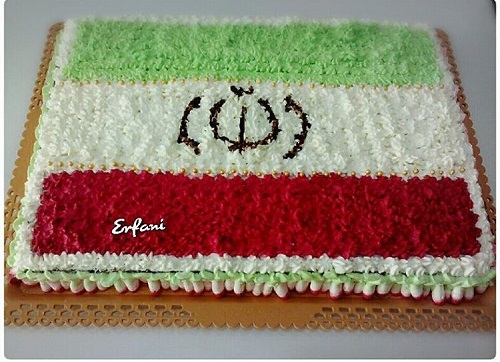 toptoop.ir عکس کیک پرچم ایران