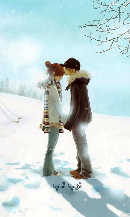 toptoop.irعکس عاشقانه و فانتزی زمستونی در برف واسه پروفایل