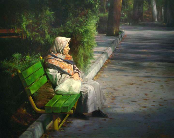 نقاشی تنهایی مادر