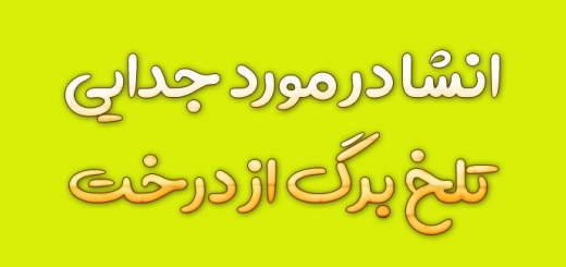 انشا در مورد جدایی تلخ برگ از درخت ⚜️ با مقدمه و نتیجه گیری